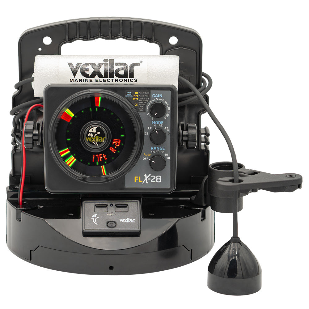 Vexilar FLX28 Pro Pack Elite Fishing System wPro View IceDucer  Vexilar Lithium Battery PPEL28PV Main image