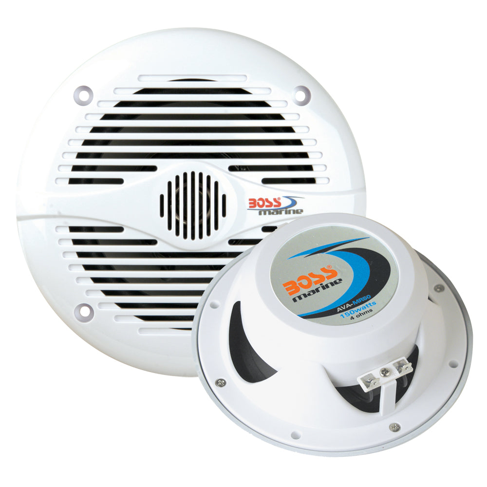 Boss Audio MR60 65 Round Speakers  White  Pair MR60 Main image