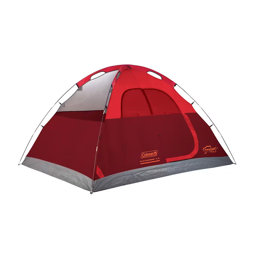 Coleman 4Person Flatwoods II Lightweight Dome Camping Tent  Red 2207389 Main image