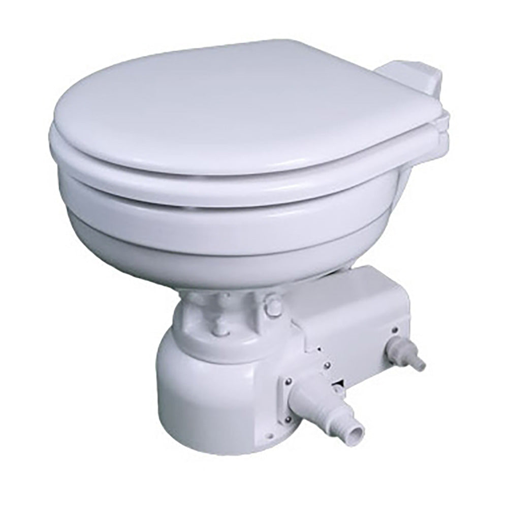 Raritan Sea Era QC Marine Size Pressurized Freshwater Toilet wMultifunction Panel  White  12V 162MF01201 Main image