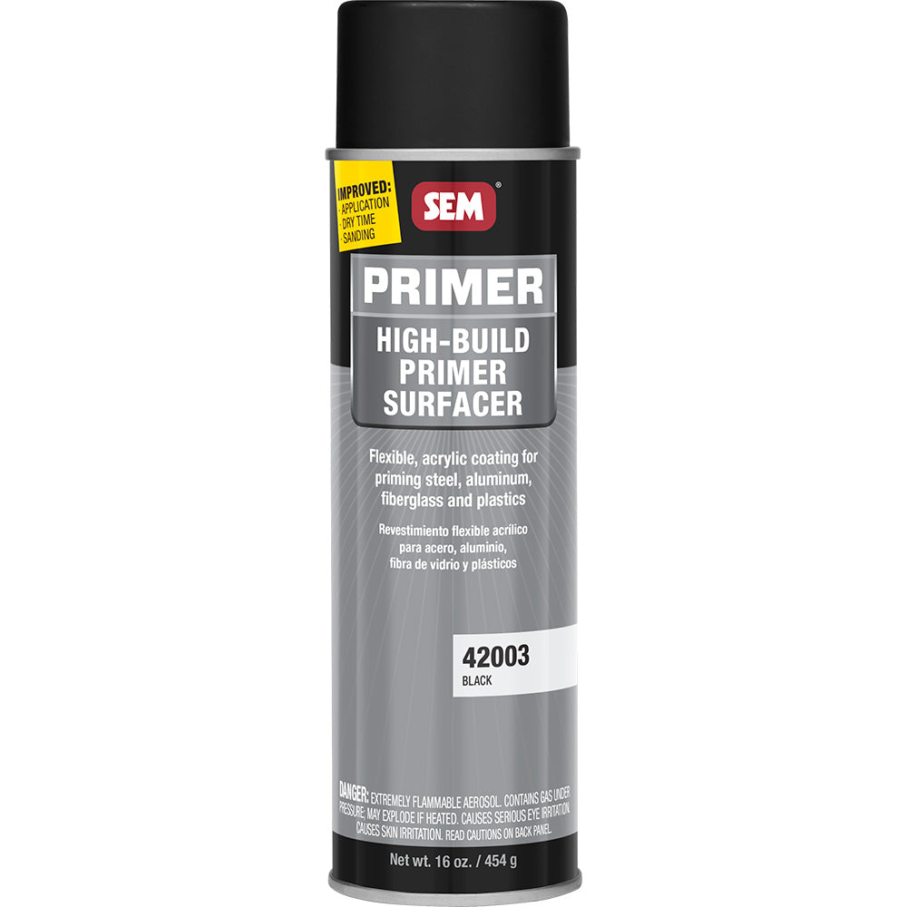 SEM HighBuild Primer Surfacer  20oz Aerosol Can  Black 42003 Main image