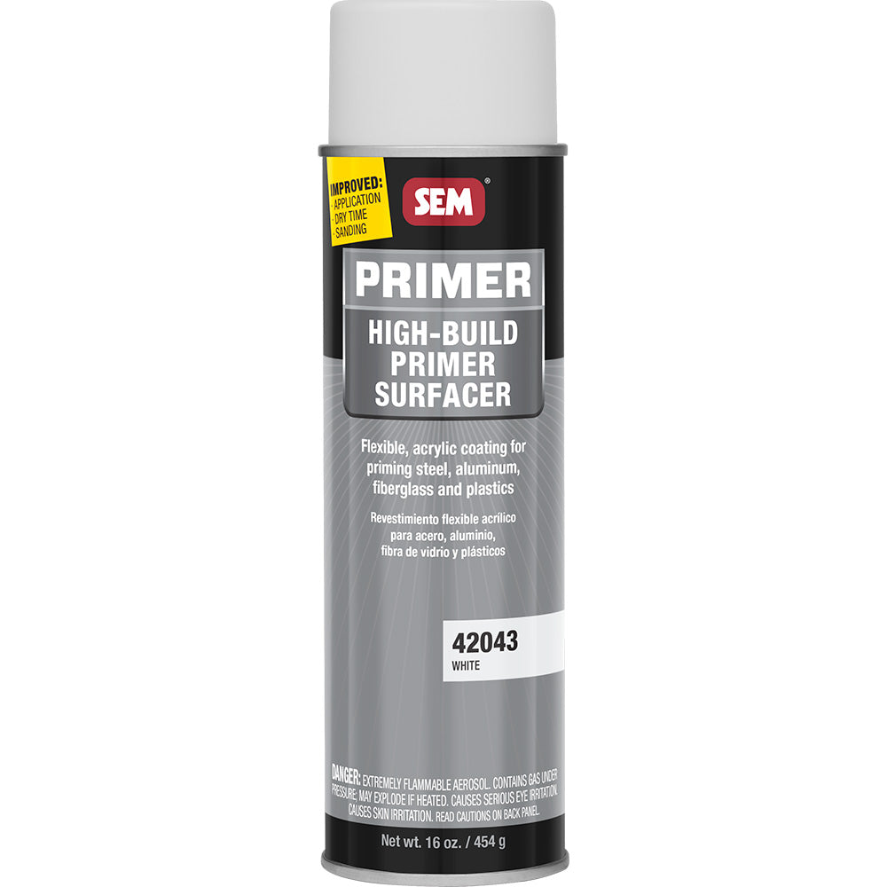 SEM HighBuild Primer Surfacer  20oz Aerosol Can  White 42043 Main image