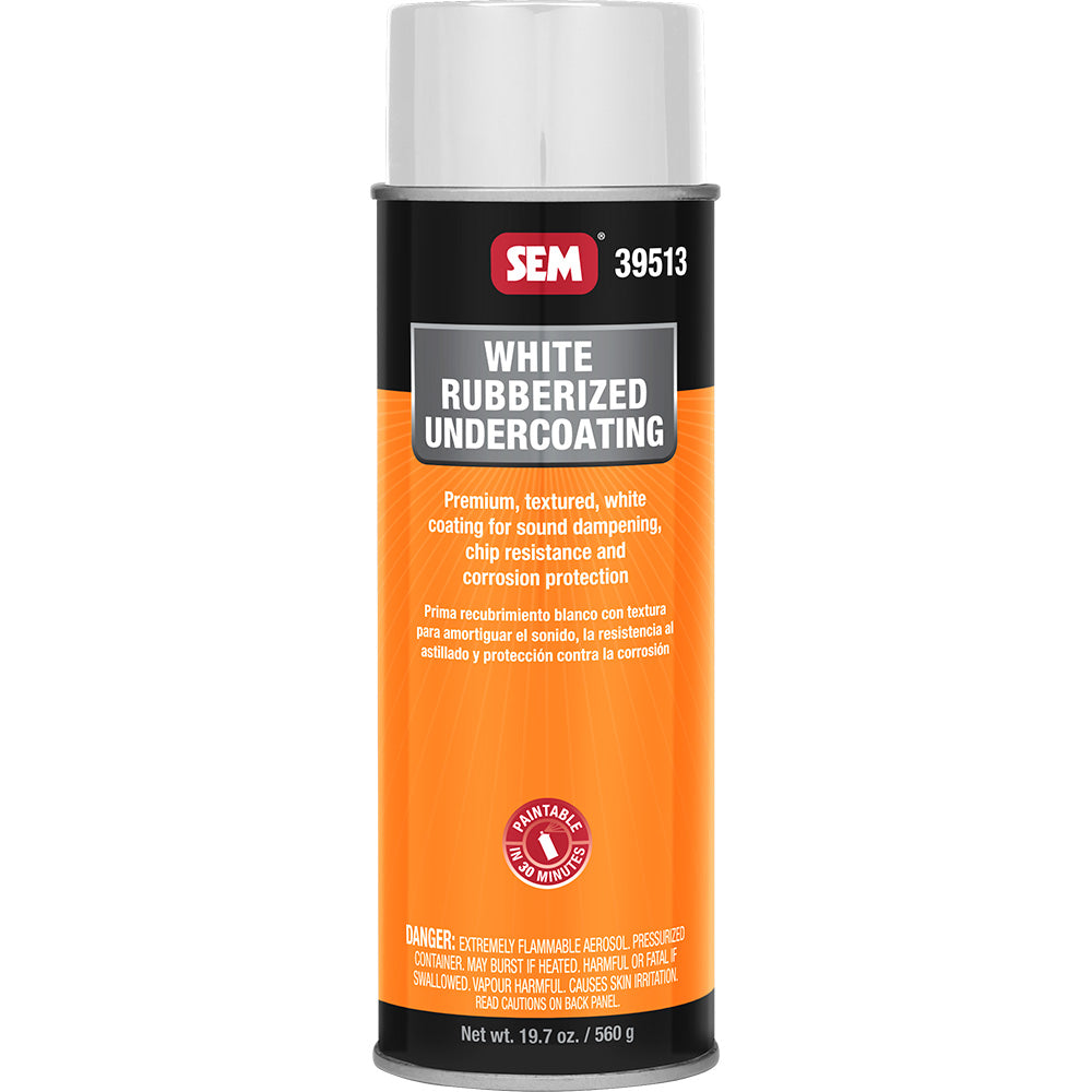 SEM Rubberized Undercoating  24oz Aerosol Can  White 39513 Main image