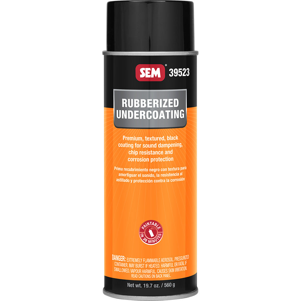 SEM Rubberized Undercoating  24oz Aerosol Can  Black 39523 Main image