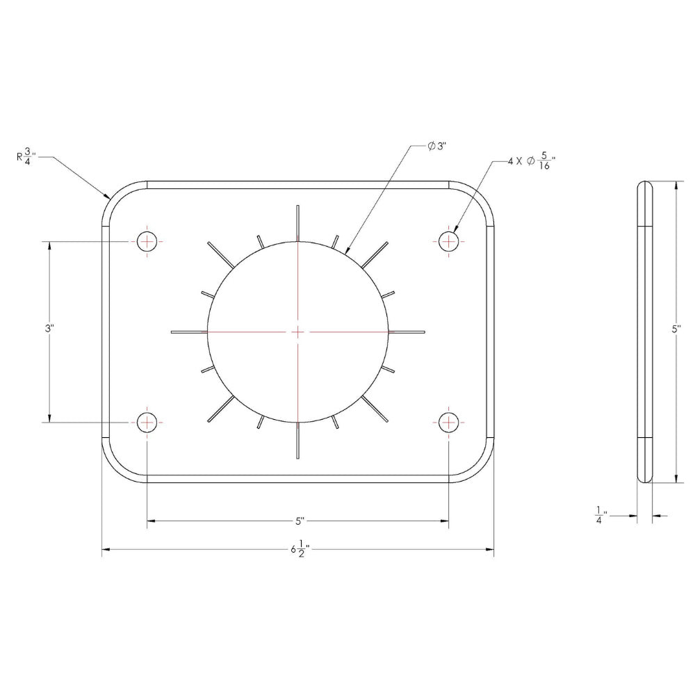 TACO Grand Slam 300 Universal Backing Plate f/GS-300  GS-390 - Pair [BP-0300BSY-1] Secondary image