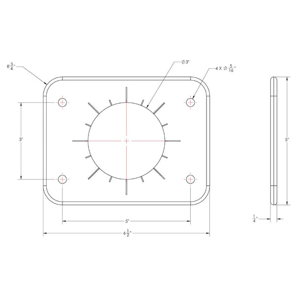 TACO Grand Slam 300 Universal Backing Plate fGS300  GS390  Pair BP0300BSY1