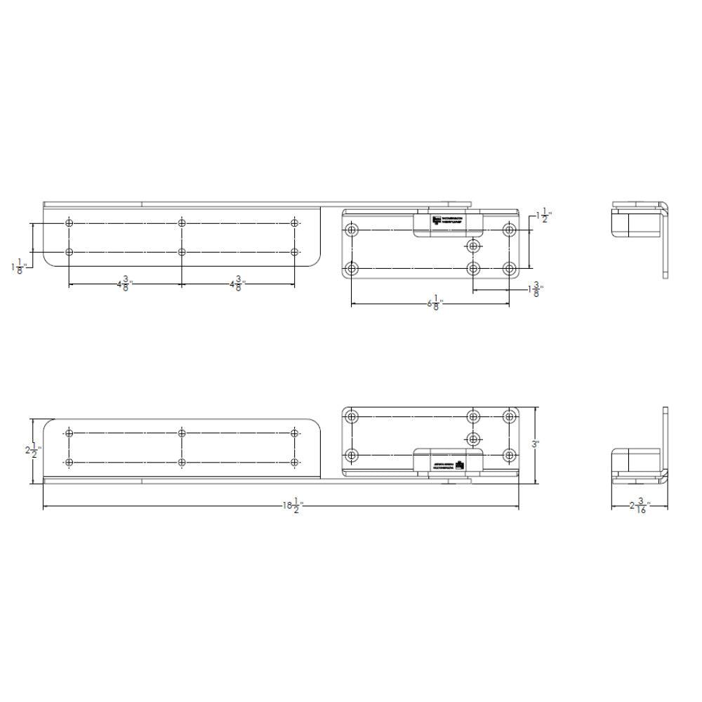 TACO Command Ratchet Hinge - 18-1/2" - 316 Stainless Steel Polished w/Hard Stop [H25-0048] Secondary image