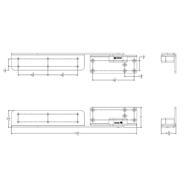 TACO Command Ratchet Hinge  1812  316 Stainless Steel Polished wHard Stop H250048