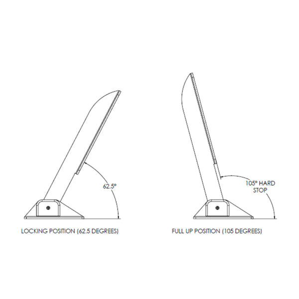 TACO Command Ratchet Hinge  1812  316 Stainless Steel Polished wHard Stop H250048