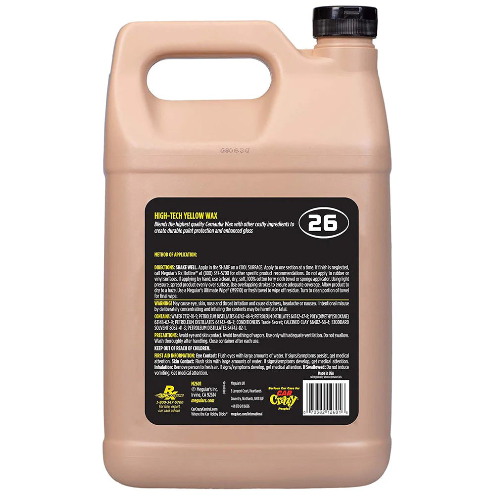Meguiar's Professional Hi-Tech Yellow Liquid Wax - 1 Gallon [M2601] Secondary image