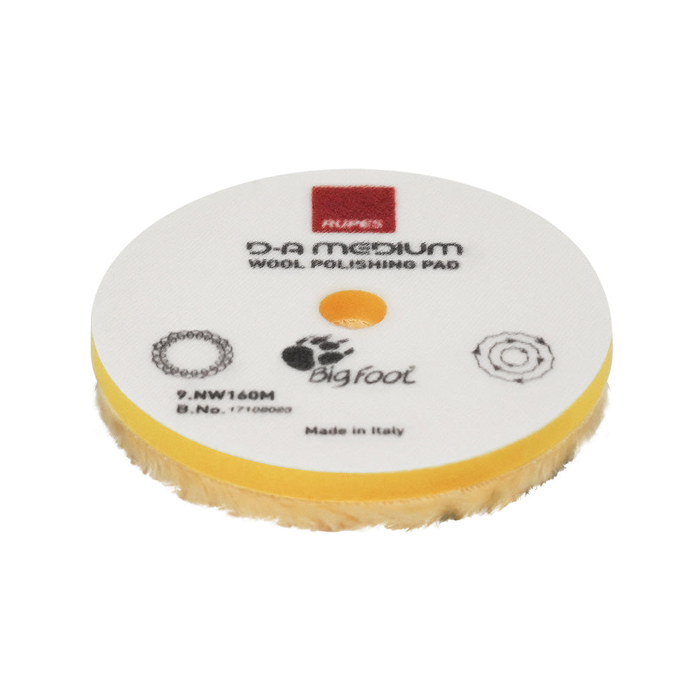 RUPES DA Medium Wool Polishing Pad 80mm  Yellow 9NW80M Main image