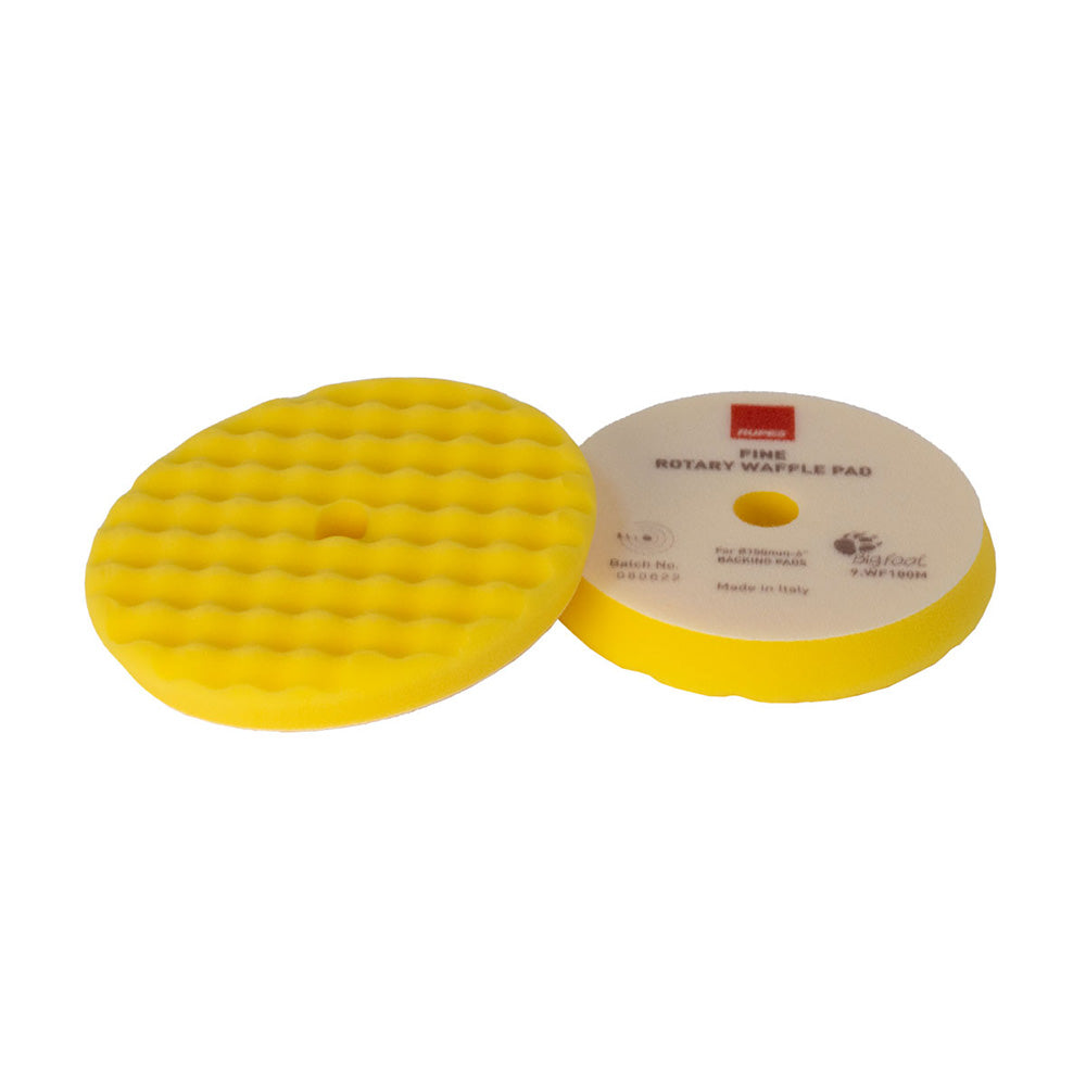 RUPES Velcro Waffle Fine Polishing Pad fRotary Polishers 200mm  Yellow 9WF200M Main image