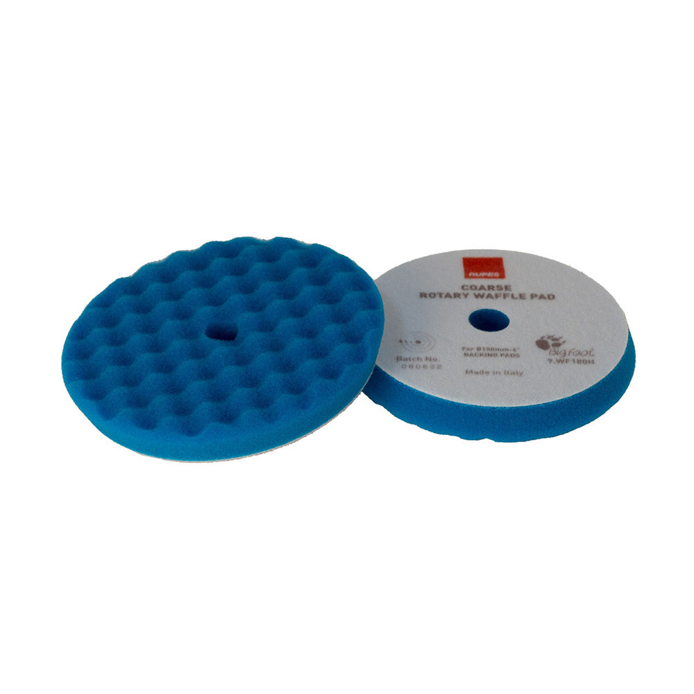 RUPES Velcro Waffle Coarse Polishing Foam Pad fRotary Polishers 90mm  Blue 9WF90H Main image