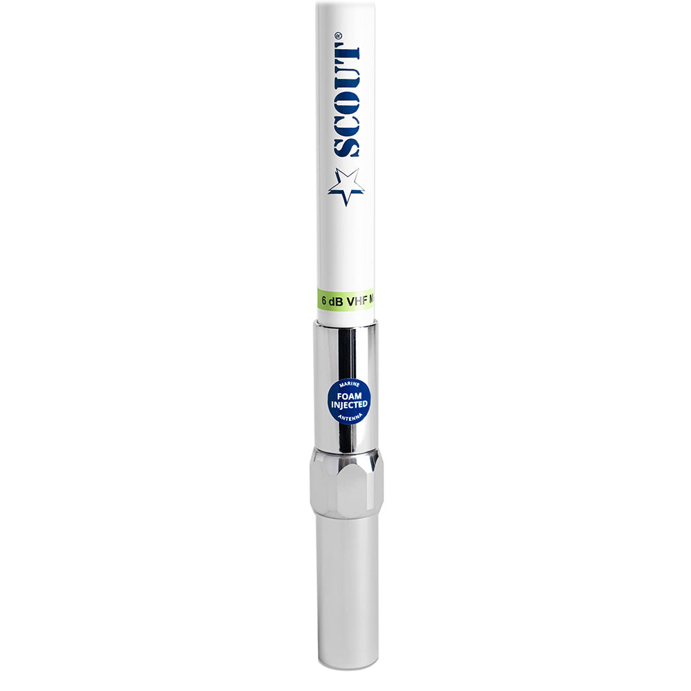 Scout 8' QuickFit White VHF Antenna w/5M Cable + FME Quick 6 Foam Filled 6db Solid Brass  Copper Element [PF AN NVHF00040T] Secondary image