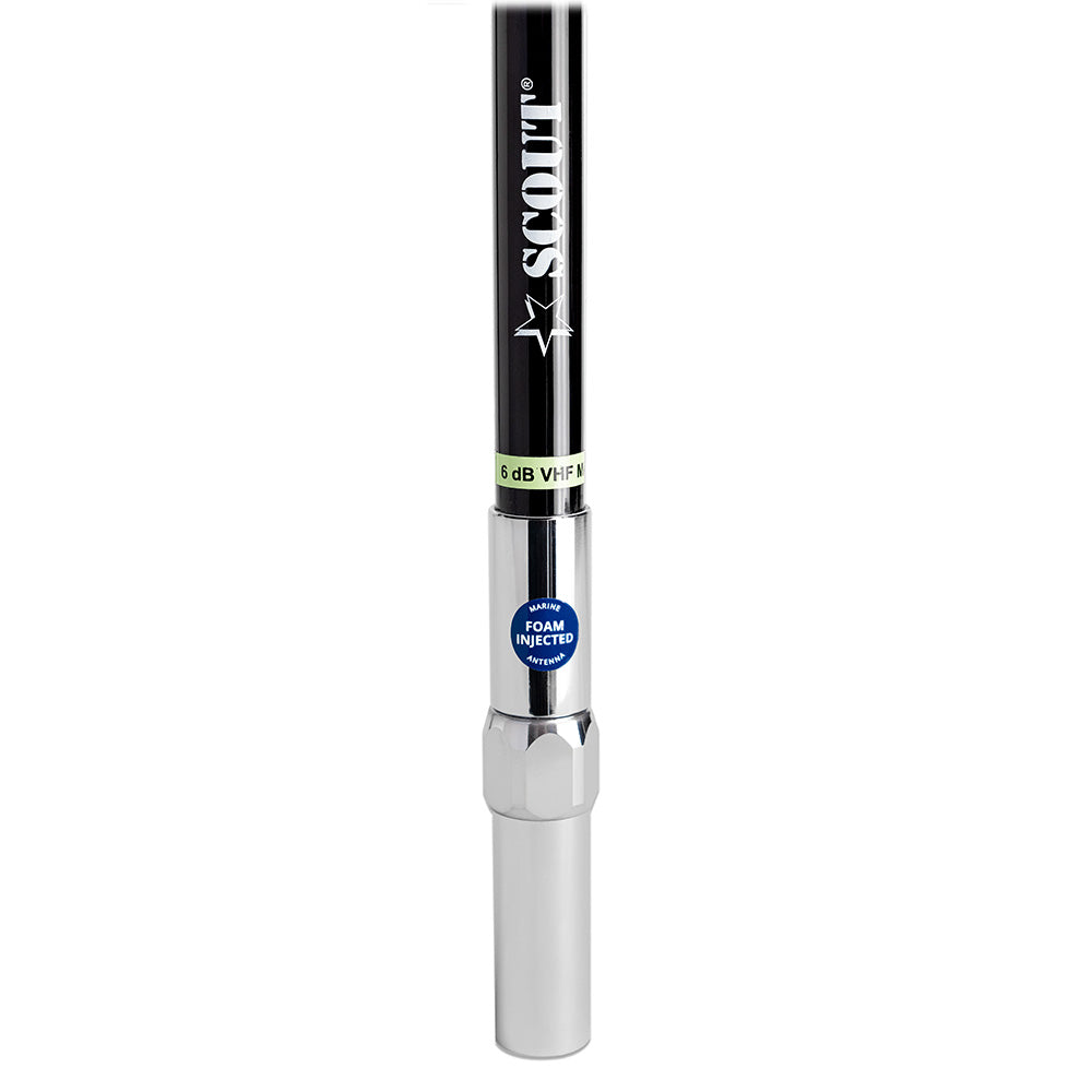 Scout 8' QuickFit Black VHF Antenna w/5M Cable + FME Quick 6 Foam Filled 6db Solid Brass  Copper Element [PF AN NVHF00042T] Secondary image