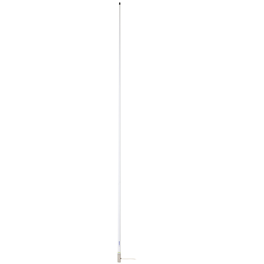 Scout 8 White VHF Antenna 6dB Heavy Stainless Steel Ferrule w6M RG8x Includes PL259 Heavy Duty Offshore Antenna KS43 PF Main image