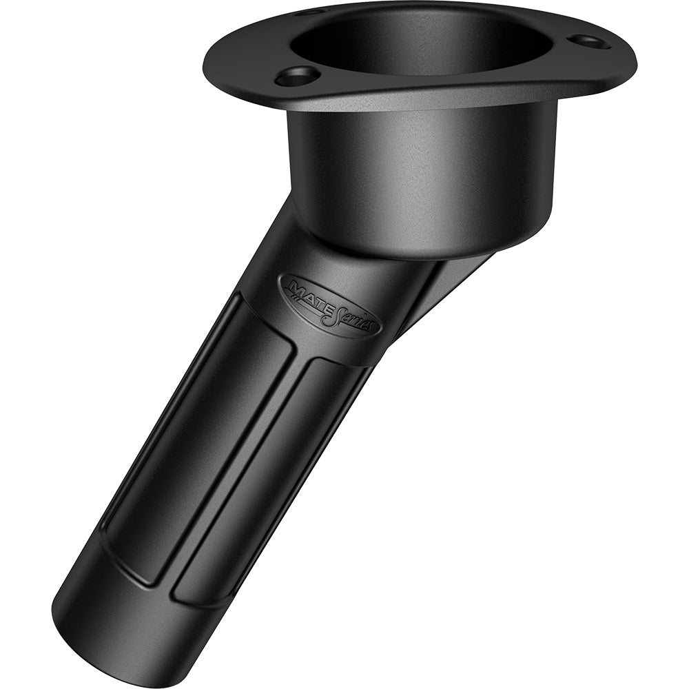 Mate Series Plastic Rod  Cup Holder 30 Degree Open wOval Top  Black P2030DB Main image