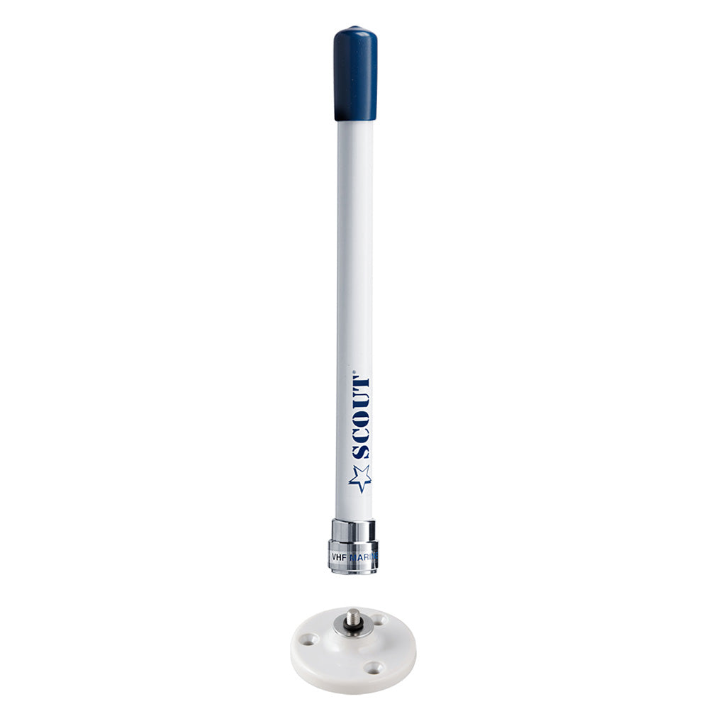 Scout 9" Stubby White VHF Antenna w/Quick Mount Includes 5M RG-58, Mount  Integrated Connector KS-10 [PF AN NVHF00025] Secondary image