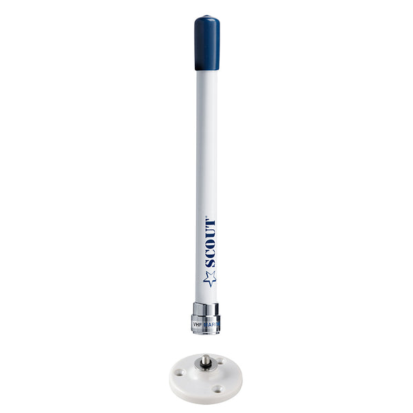 Scout 9 Stubby White VHF Antenna wQuick Mount Includes 5M RG58 Mount  Integrated Connector KS10 PF AN NVHF00025