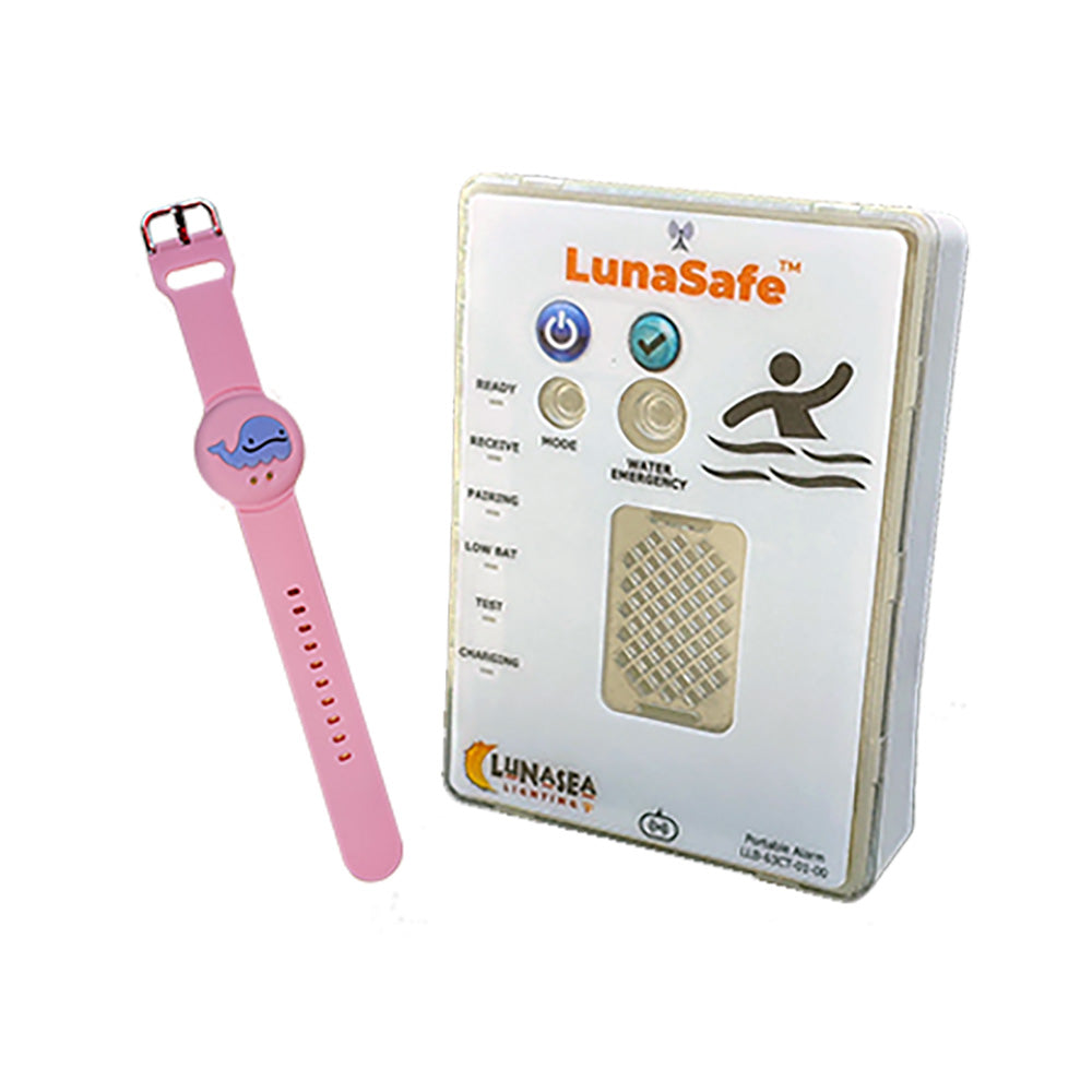 Lunasea Water Activated RF Transmitter wRechargeable Alarm Receiver  Pink LLB64PK02K2 Main image