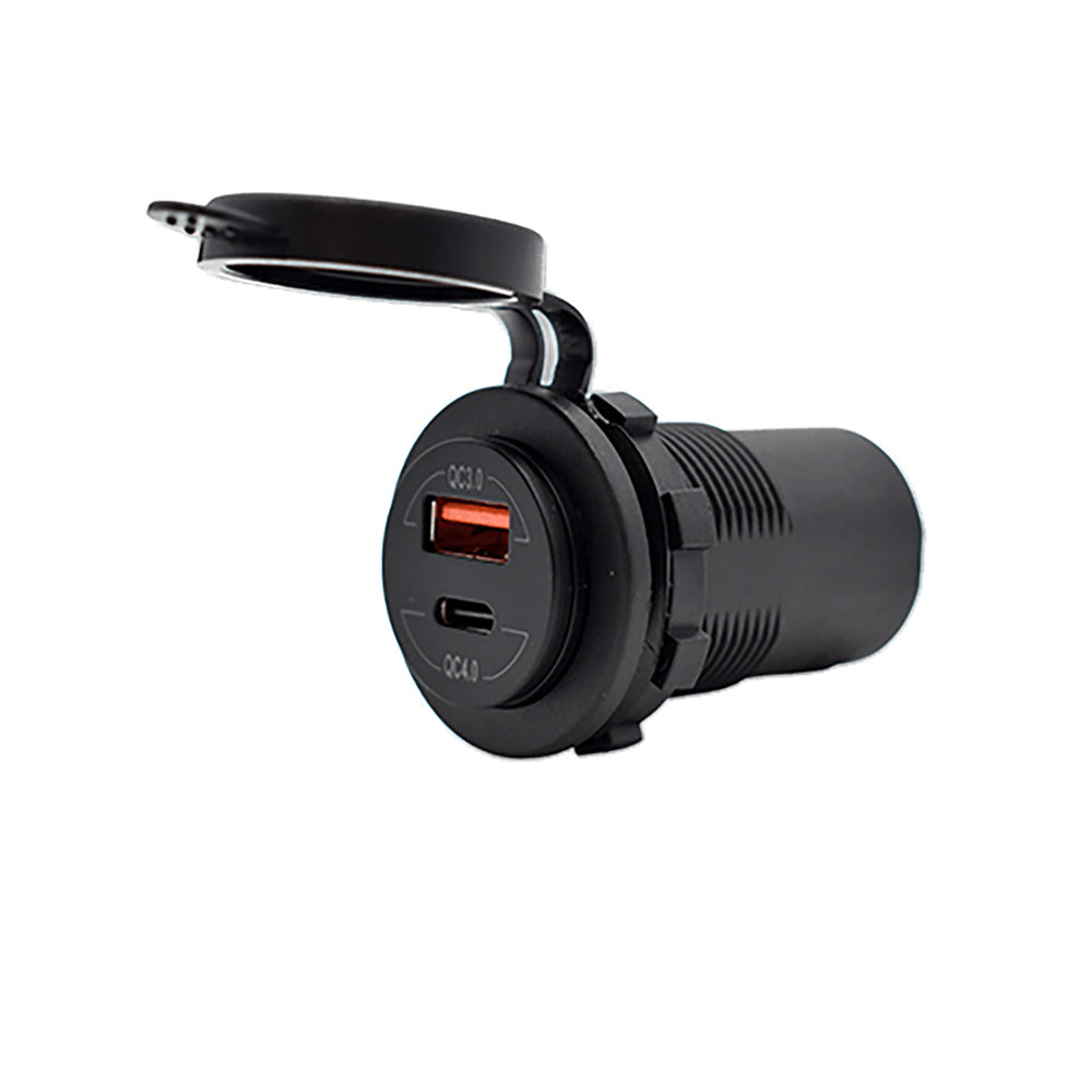 Bluewater Round Dual USB/USB-C Charger [3000-4001A] Secondary image