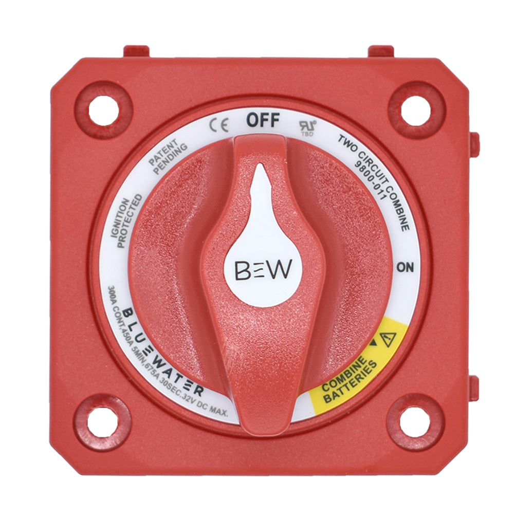 Bluewater OffOn Combine Battery Switch wo Base  Panel Mount  Red 980001110 Main image