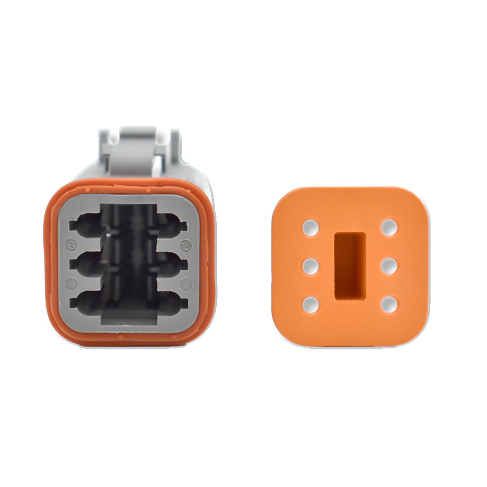 Bluewater 6 Position Female Deutsch Connector wWedge Lock DT066S Main image