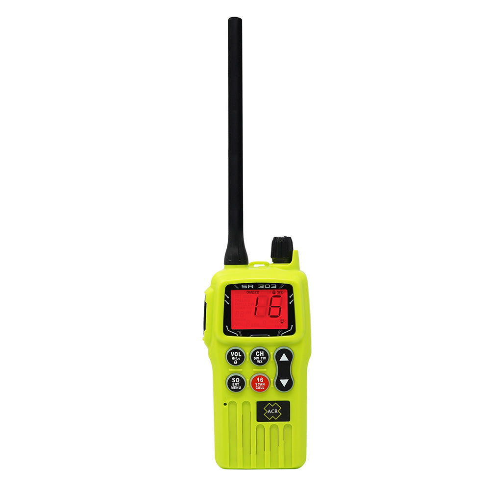 ACR SR303 Survival Radio VHF MultiChannel GMDSSFCCMED wReplaceable Lithium Ion Battery 4586 Main image