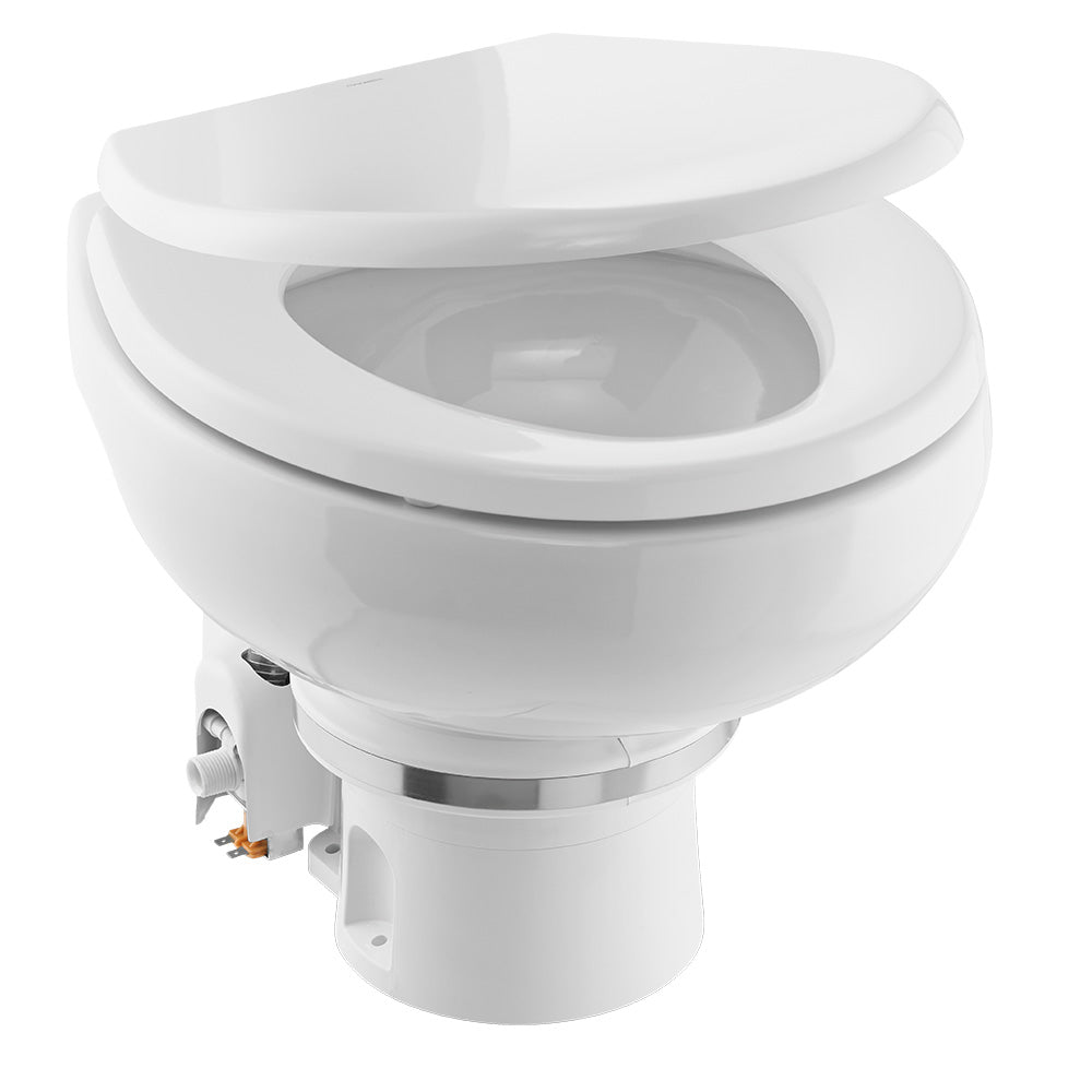 Dometic MasterFlush 7160 White Electric Macerating Toilet wOrbit Base Raw Water Flush  12V 9610007274 Main image