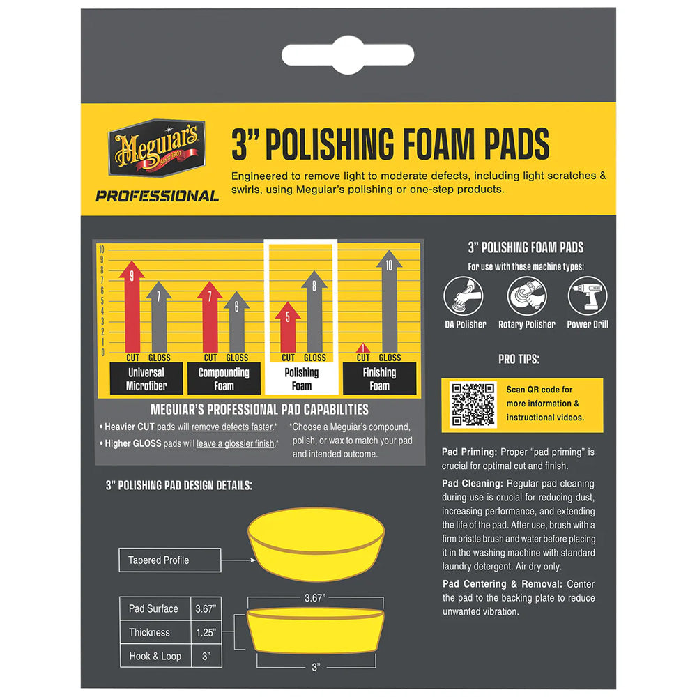 Meguiar's Professional 3" Polishing Foam Pads *3-Pack [M3PFP3] Secondary image