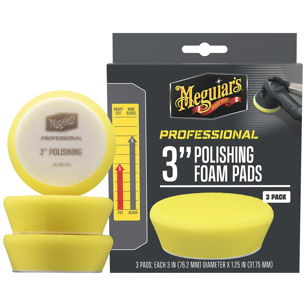 Meguiars Professional 3 Polishing Foam Pads 3Pack M3PFP3 Main image