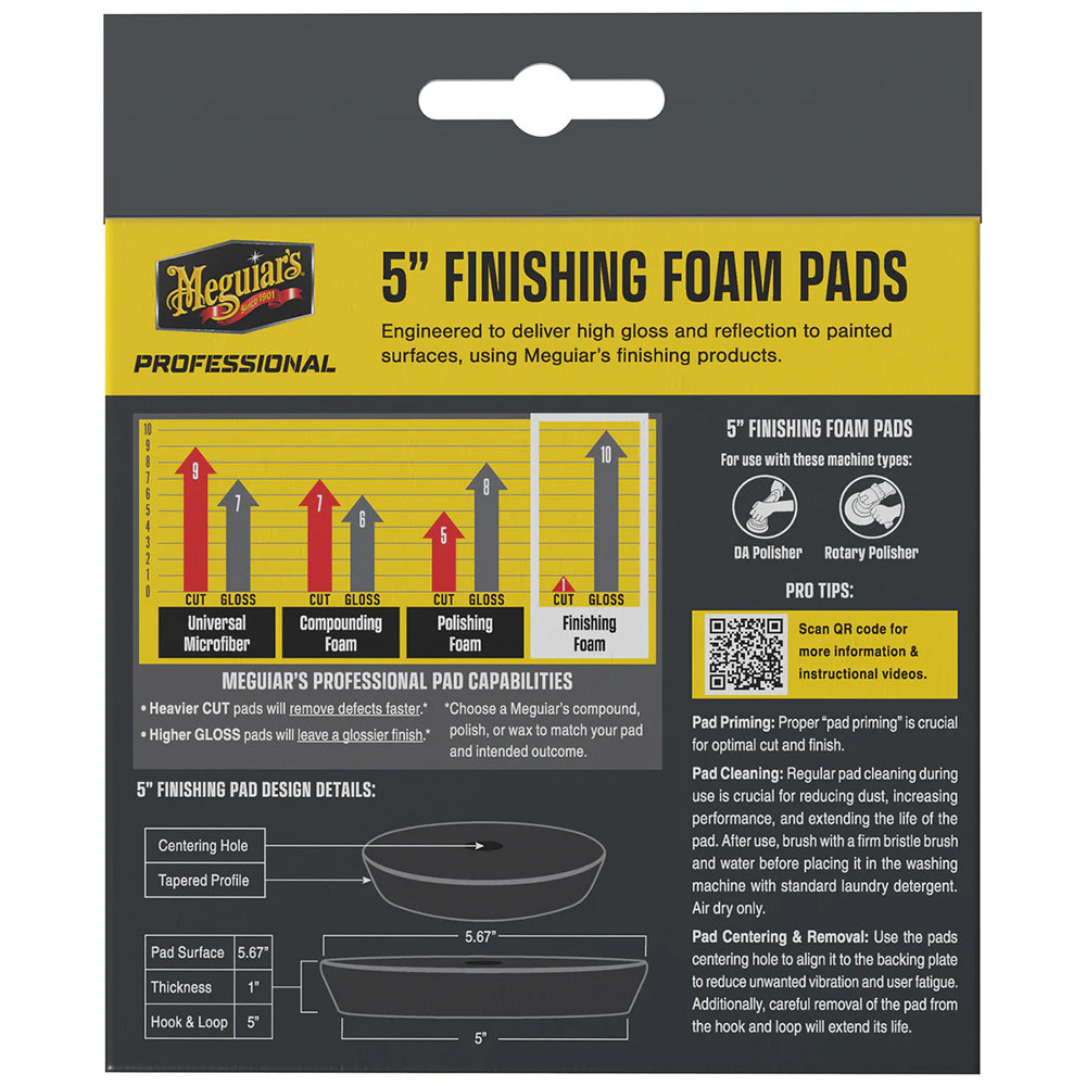 Meguiar's Professional 5" Finishing Foam Pads *2-Pack [M5FFP2] Secondary image