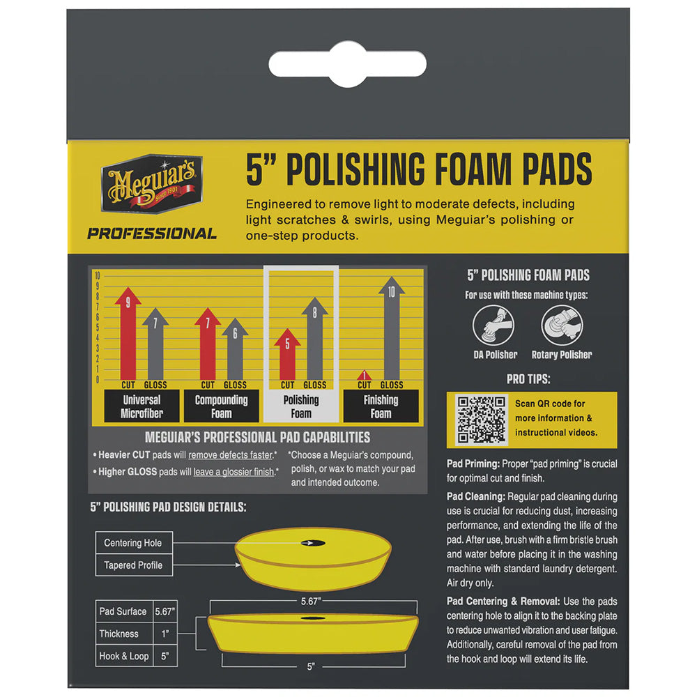 Meguiar's Professional 5" Polishing Foam Pads *2-Pack [M5PFP2] Secondary image