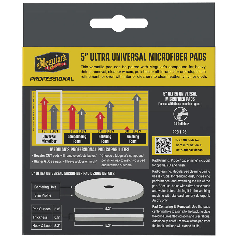 Meguiar's Professional 5" Ultra Universal Microfiber Pads *2-Pack [M5MFP2] Secondary image