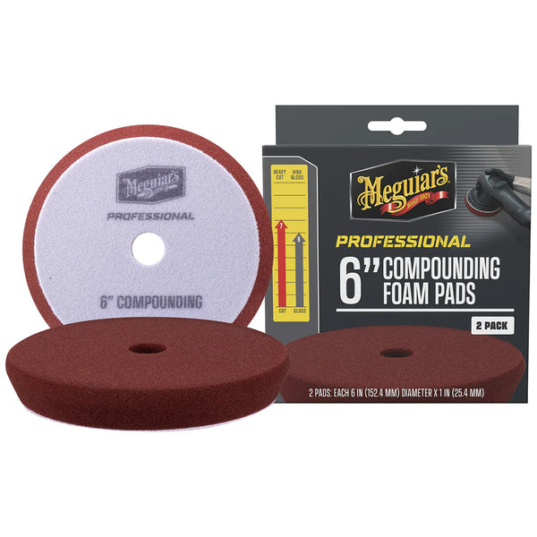 Meguiars Professional 6 Compounding Foam Pads 2Pack M6CFP2