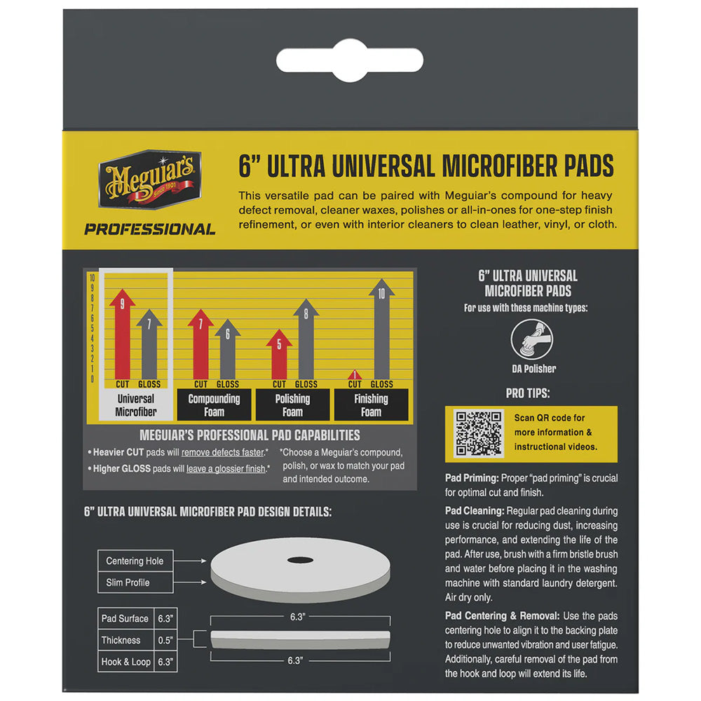 Meguiar's Professional 6" Ultra Universal Microfiber Pads *2-Pack [M6MFP2] Secondary image