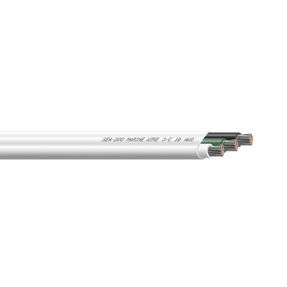 SeaDog 103 AWG Flat Triplex Wire  WhiteGreenBlack  500 8010307 Main image