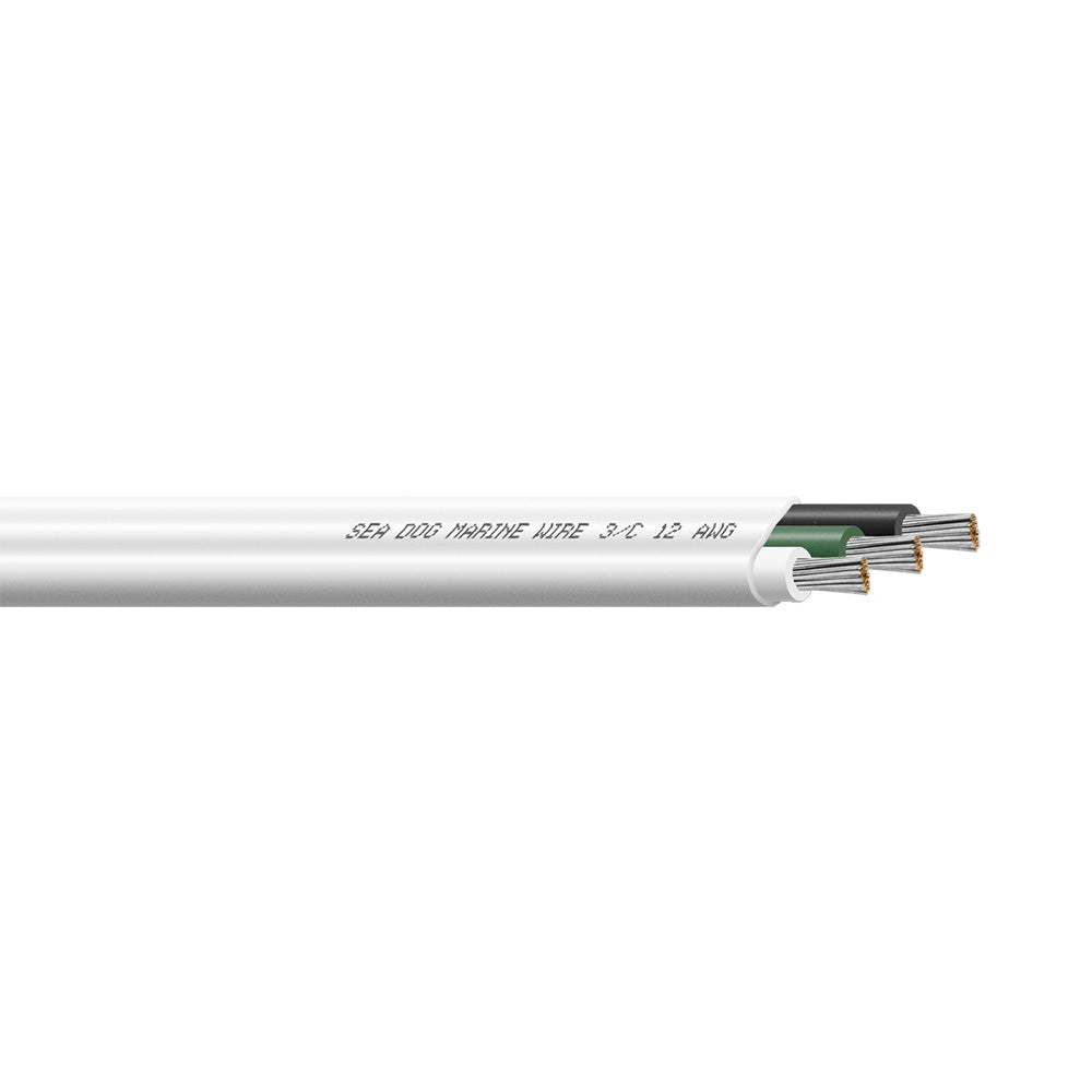 SeaDog 123 AWG Flat Triplex Wire  WhiteGreenBlack  100 8012302 Main image