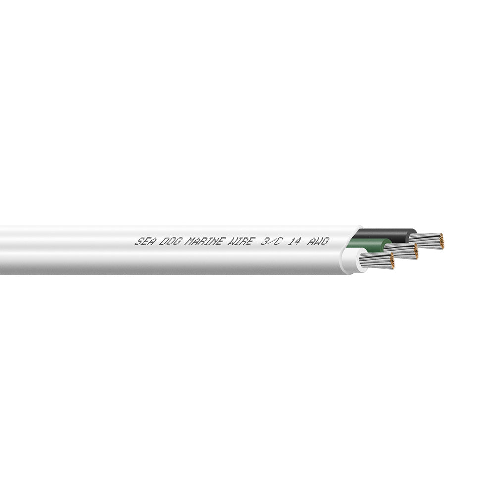 SeaDog 143 AWG Flat Triplex Wire  WhiteGreenBlack  250 8014304 Main image