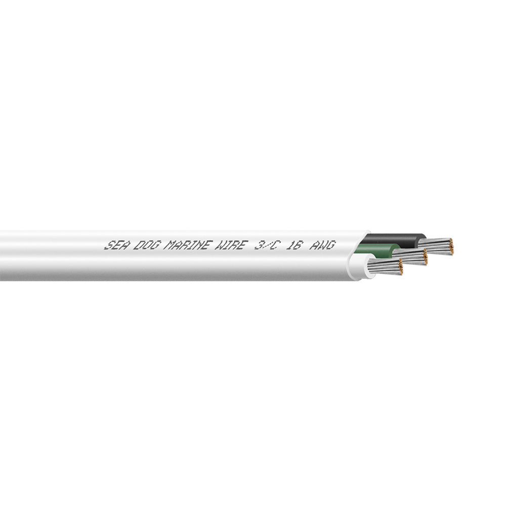 SeaDog 163 AWG Flat Triplex Wire  WhiteGreenBlack  100 8016302 Main image