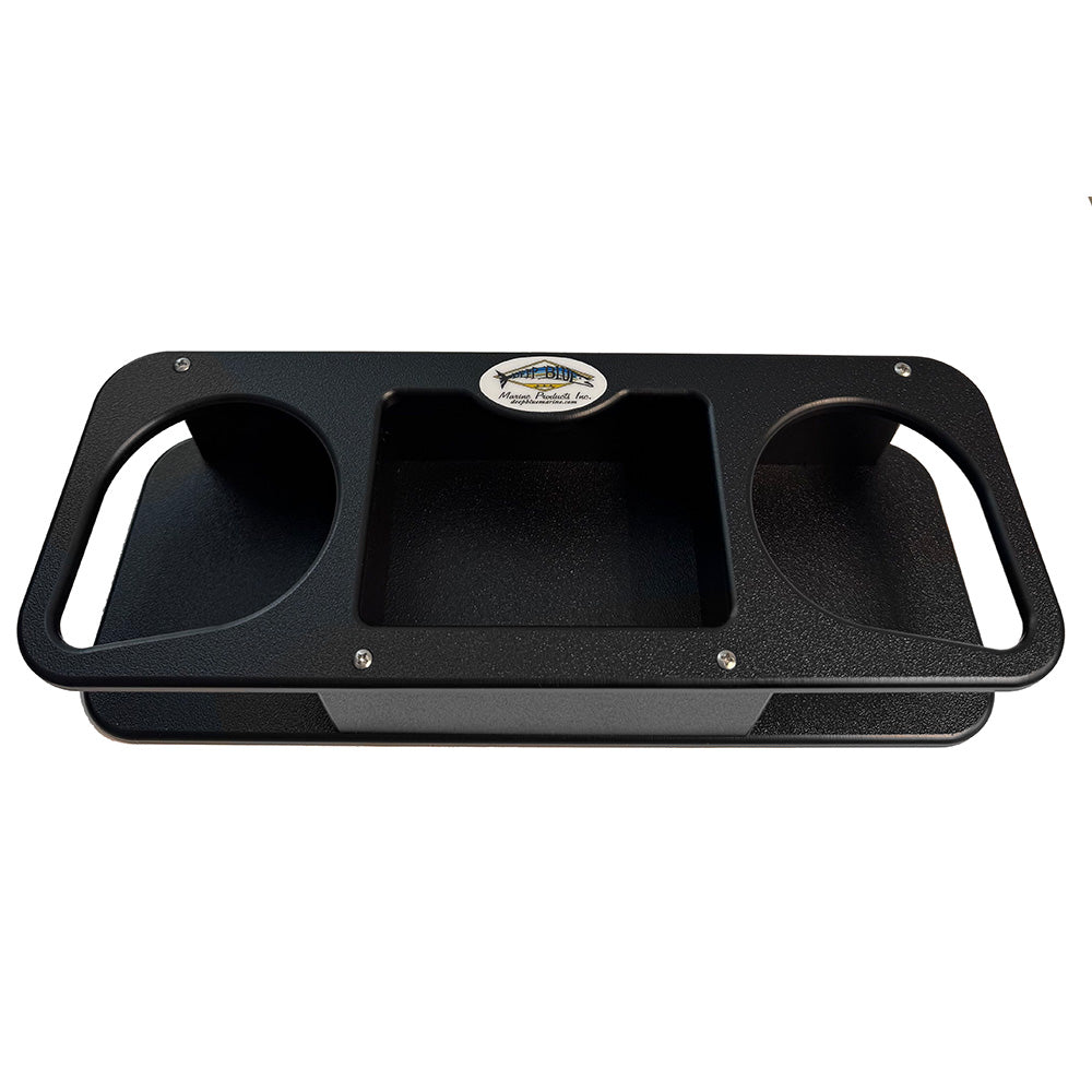 Deep Blue Marine Double Cup Holder wSuction Cups  Black MB2B Main image