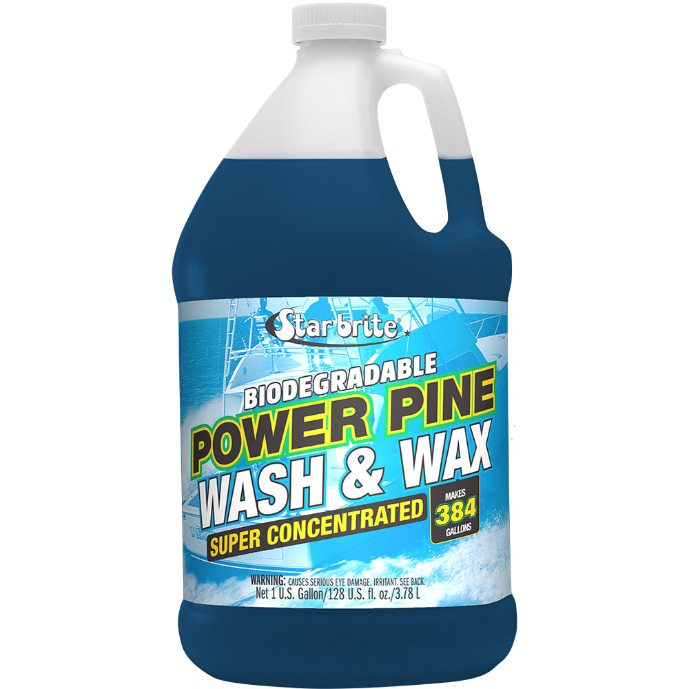 Star brite Power Pine Boat Wash  Wax  Concentrated Marine Grade Formula  1 Gallon 94700 Main image
