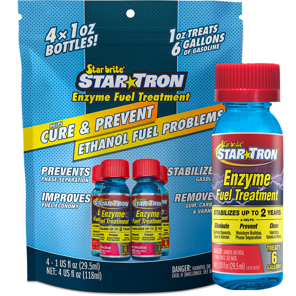 Star brite StarTron Enzyme Fuel Treatment  Classic Gas Formula  Contains 4 1 oz Bottles 143014 Main image
