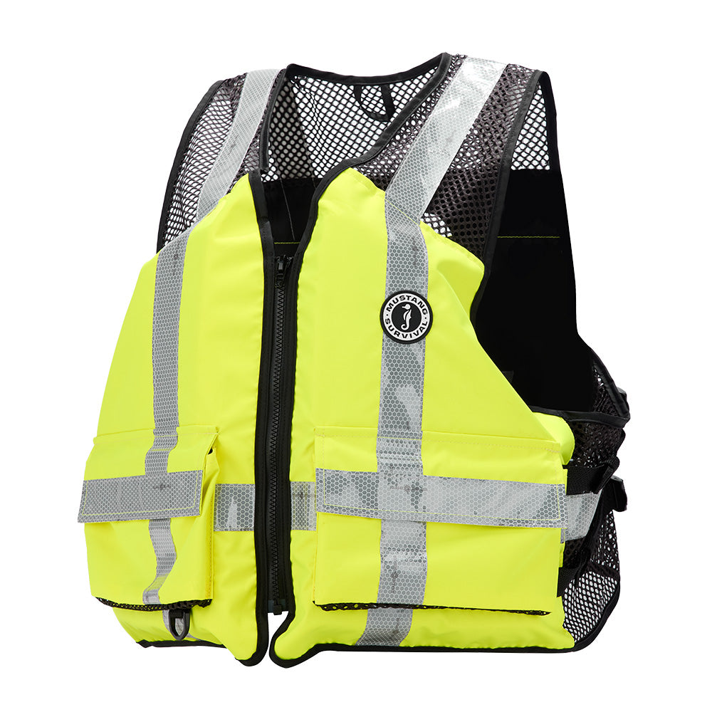 Mustang Industrial Mesh Vest  HiVis Fluorescent Yellow Green  SmallMedium MV1254T3239SM279 Main image