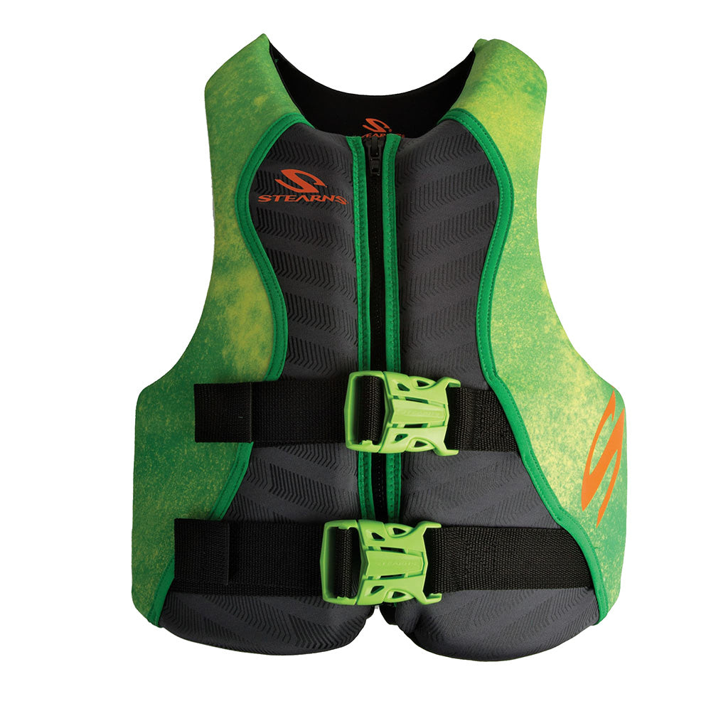 Stearns Youth Hydroprene Life Vest  Type III  Green  5090lbs 2000037956 Main image