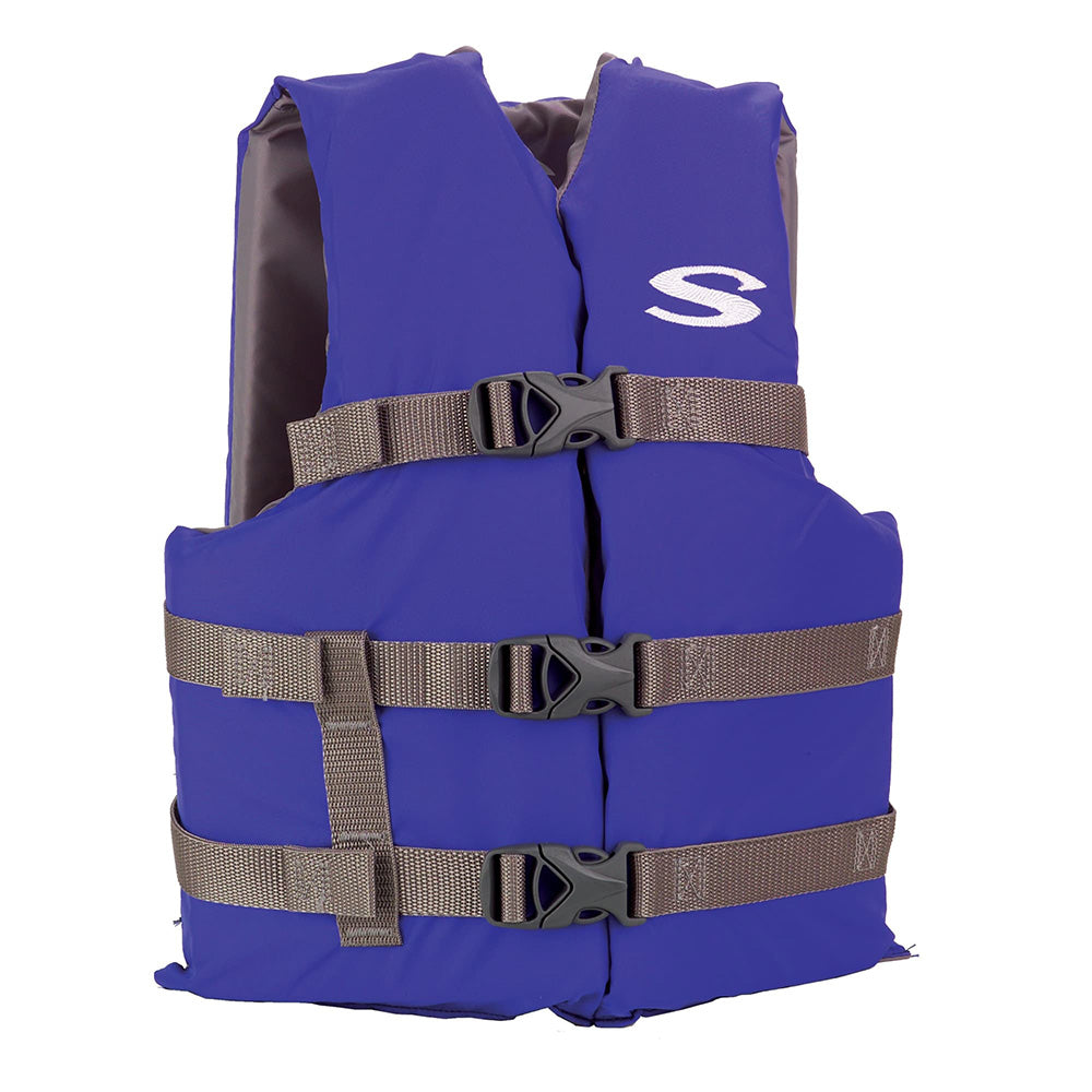 Stearns Adult Life Vest USCG Approved Type III PFD  Blue  Standard Fit 2158937 Main image