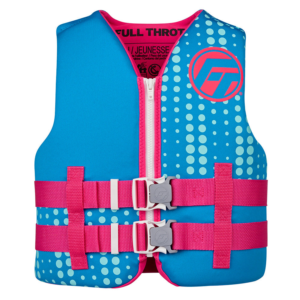 Full Throttle Youth RapidDry Life Jacket  Aqua 14210050500227 Main image