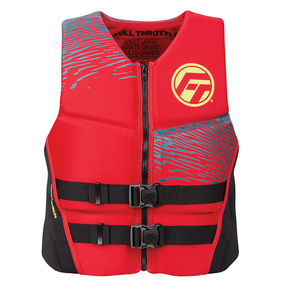 Full Throttle Mens RapidDry FlexBack Life Jacket  M  RedBlack 14250010003026 Main image