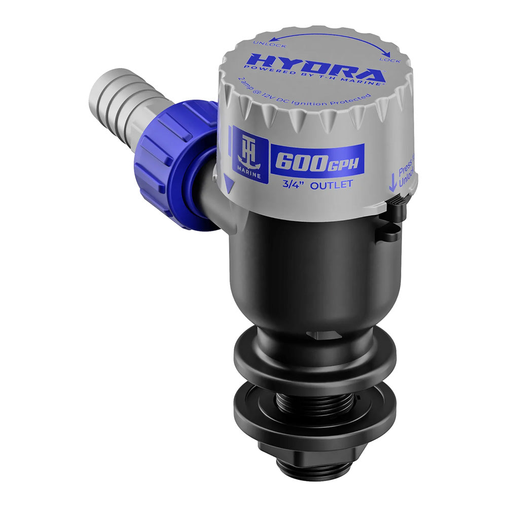 TH Marine HYDRA Livewell Pump  600 GPH  12V  Short Nozzle PMPLWS6DP Main image