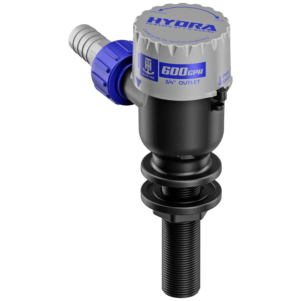 TH Marine HYDRA Livewell Pump  600 GPH  12V  Long Nozzle PMPLWL6DP Main image